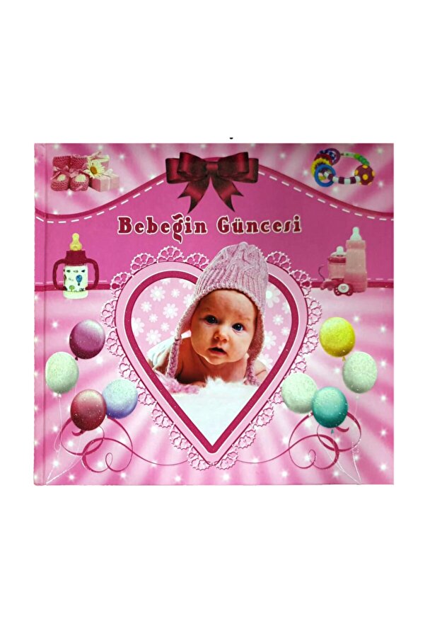 ADF TOPTAN Bebeğin Güncesi Anı Defteri ve Pembe Kurdale Desenli Fotoğraf Albümü