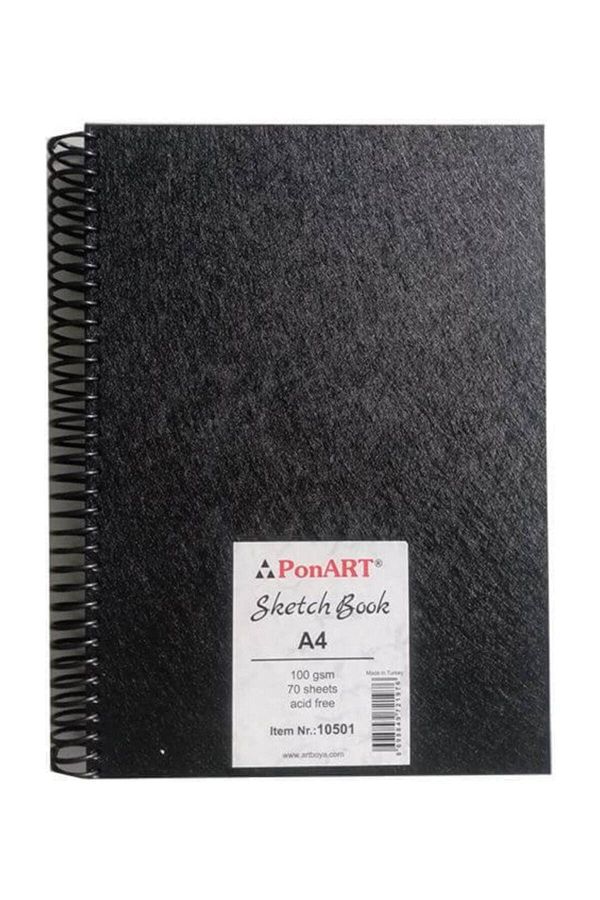 Ponart-Sketch Book Side Spiral Drawing Notebook 100g A4 70 Sy 1