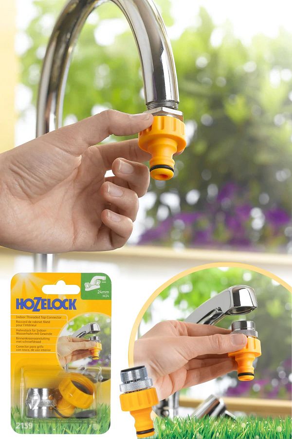 Binbirreyon-Indoor Faucet Hose Connection Apparatus Steel Inner and Outer Pass Hozelock 22mm-26mm Ae074 1