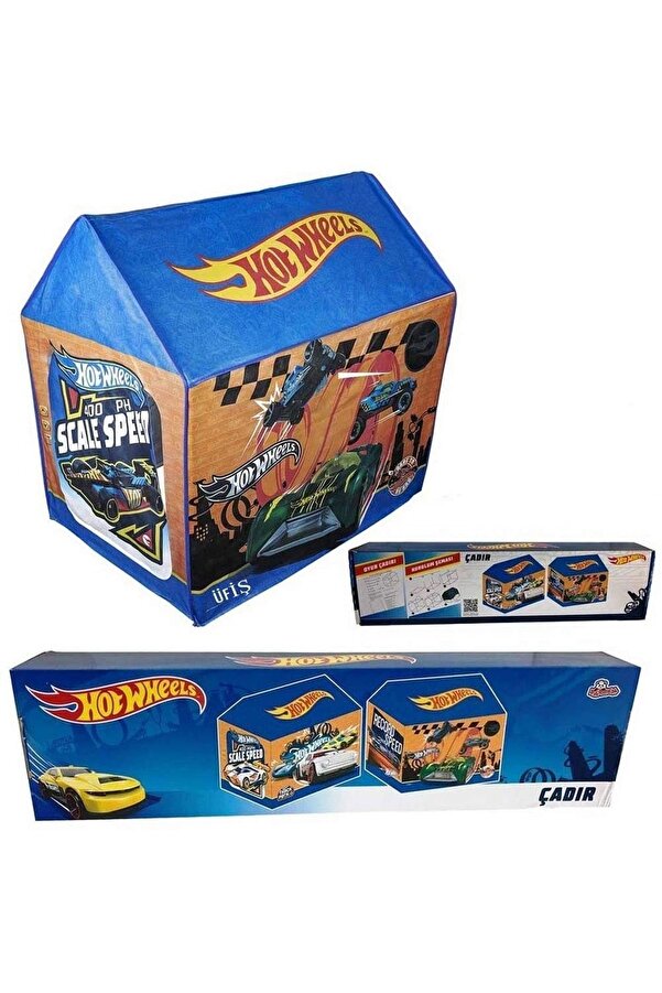 HOT WHEELS Lisanslı Oyun Çadırı Oyun Evi Erkek Çocuk Arabalı Çadır