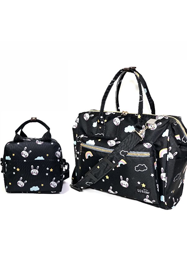 Harika ikizler Bebek Bakım Çantası + Termal (mama , Yemek Taşıma )çanta Seti