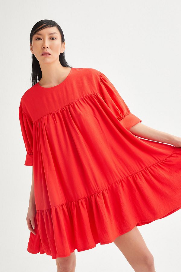 Robe rouge oversize outlet