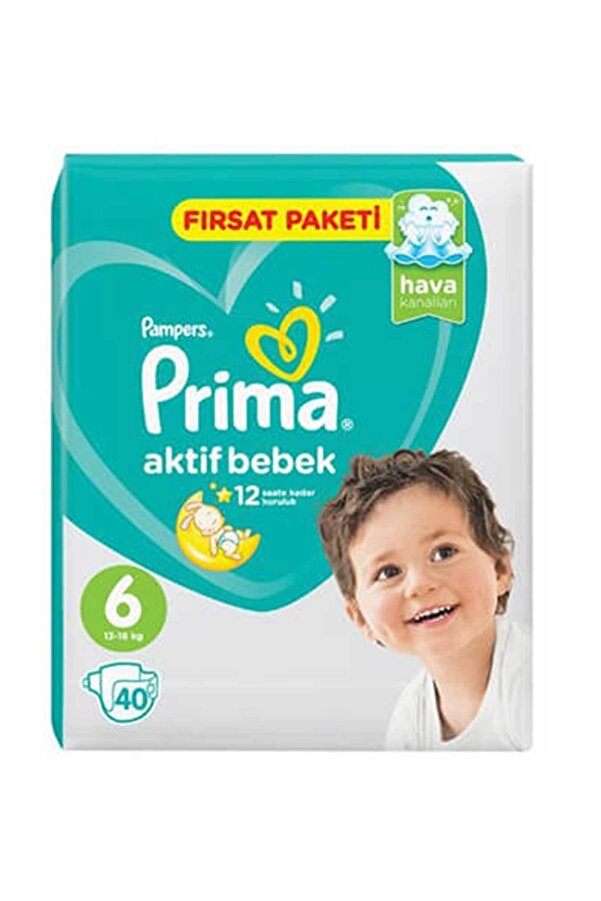 Prima Aktif Bebek Bezi Fırsat Paketi No:6 40'lı Xlarge
