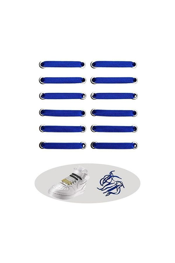 Dopar Practical Flat Flexible Shoelaces Elastic Laces 1 Pair 12 Pieces