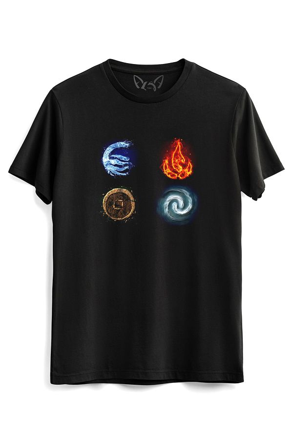 Alfa Tshirt-Avatar The Last Airbender Anime Printed Black T-shirt 1