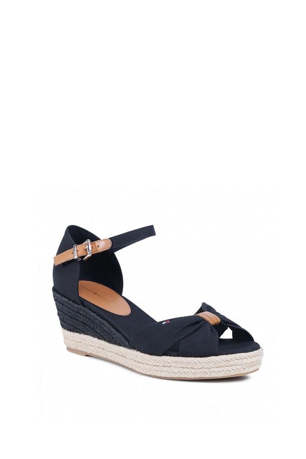 Tommy Hilfiger-Podstawowe sandały damskie z odkrytymi palcami i średnim klinem Fw0fw04785 1