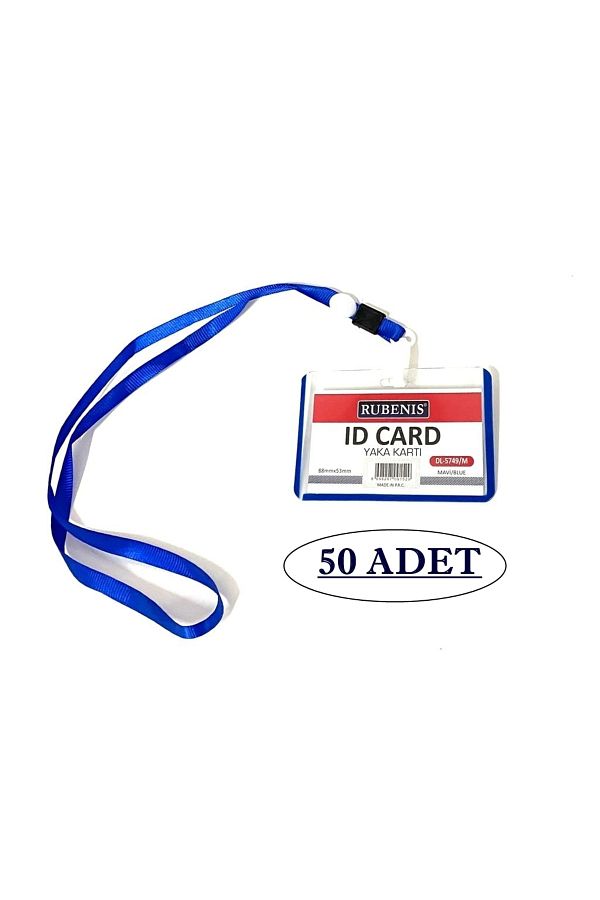 Rubenis-String Name Card Blue 50 Pieces DL-5749 (8.8cmx5.3cm) 1