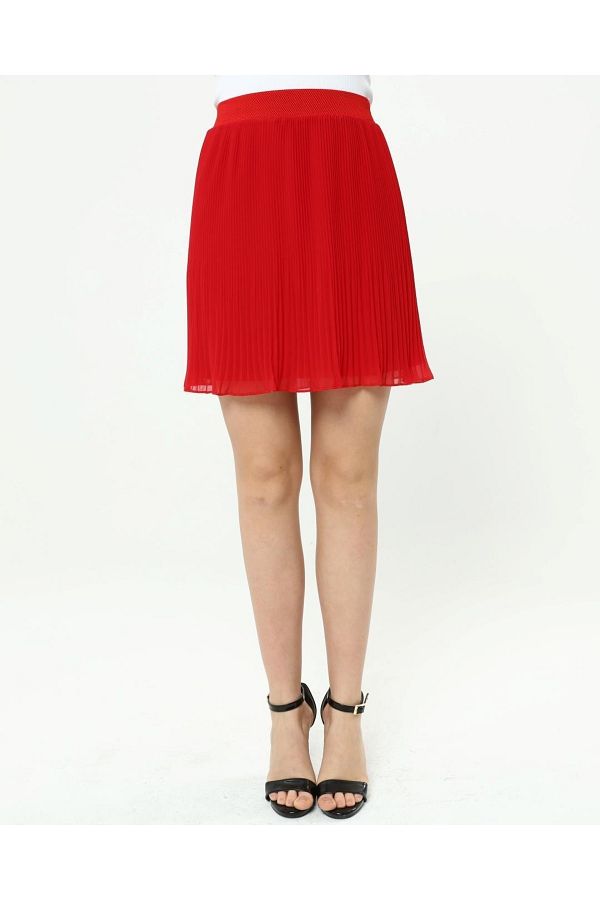Mini pleated chiffon skirt cheap