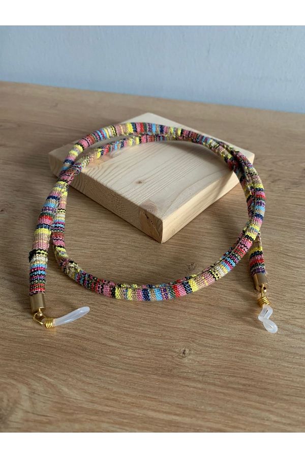 Toz Vintage-Ethnic Patterned Vintage Knitted Glasses Rope 1