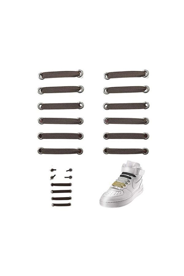Dopar-Practical Flat Flexible Shoelaces Elastic Laces 1 Pair-12 Pieces 1