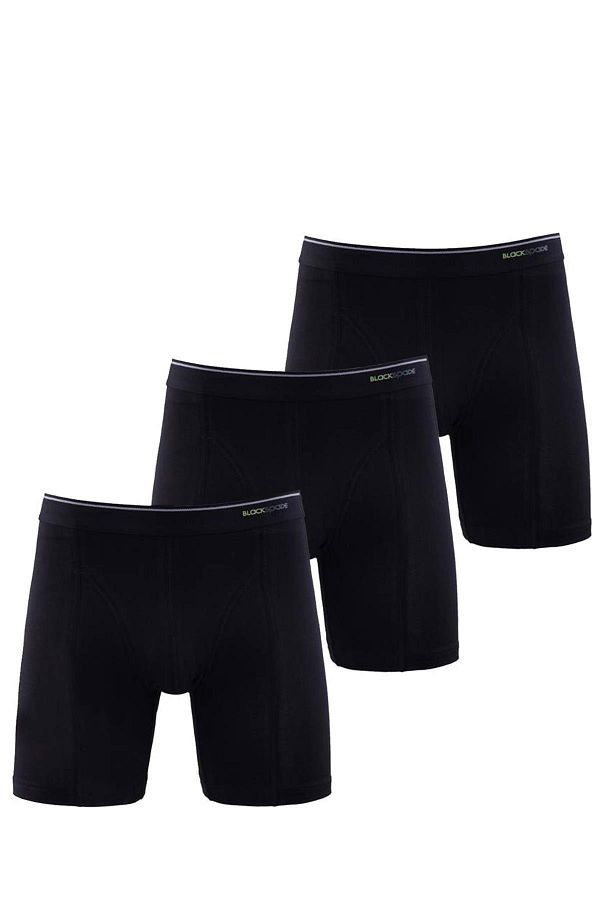 Blackspade-Ανδρικό Boxer Tender Cotton 3-Pece Long Leg Black 9683 1