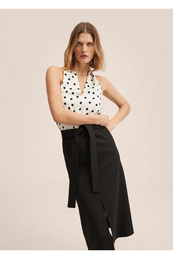 Satin polka dot blouse 2025