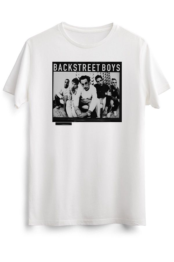 GreenMint Unisex White T shirt Backstreet Boys Movie Photo Classic