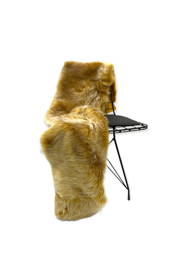PLUSH STUDIO-Zp Ymf Long Furry, Mustard Color Brisa Plush Fabric 100x150cm Textile, 1