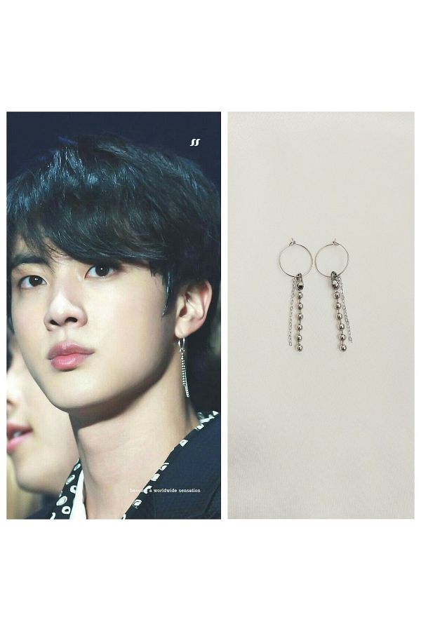 Bts jin earrings hotsell