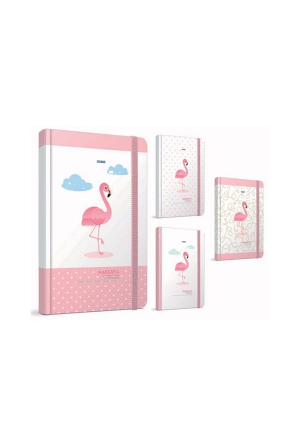 Gıpta-Magenta A5 Rope Stitched Hard Cover Elastic Notepad 120 Sheets Lined (Pack of 2) 4185 1