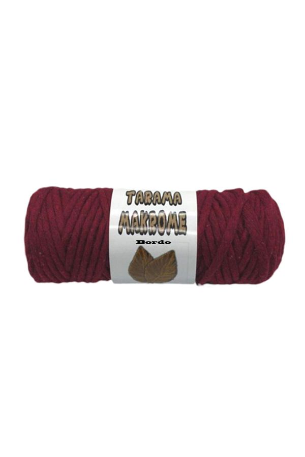 Eminonutoptanci-Scannable Macrame Thread Scanned Macrame Cotton Thread 5 Mm 250 Gr Claret Red 1