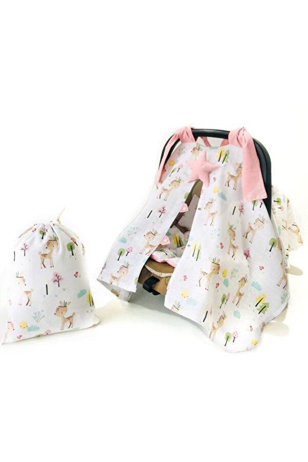 Atölye Eda Exclusive Müslin puset Örtüsü Minderi Kese 3 Parça