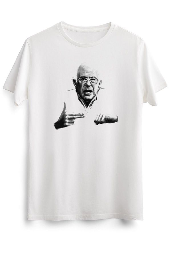GreenMint-Unisex White T-Shirt Bernie Sanders Run The Jewels Classic 1