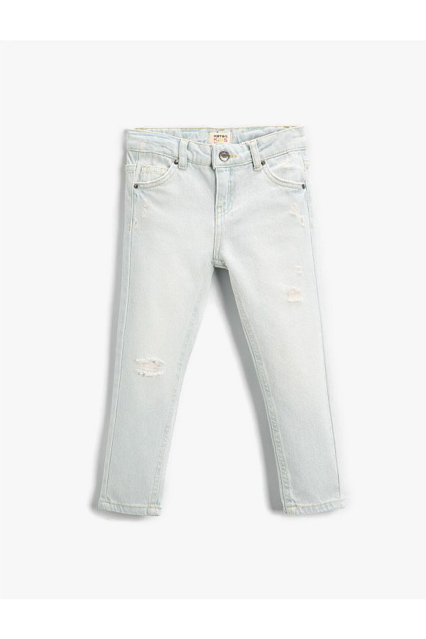 Koton-Slim Narrow Leg Jeans Cotton Buttoned 1