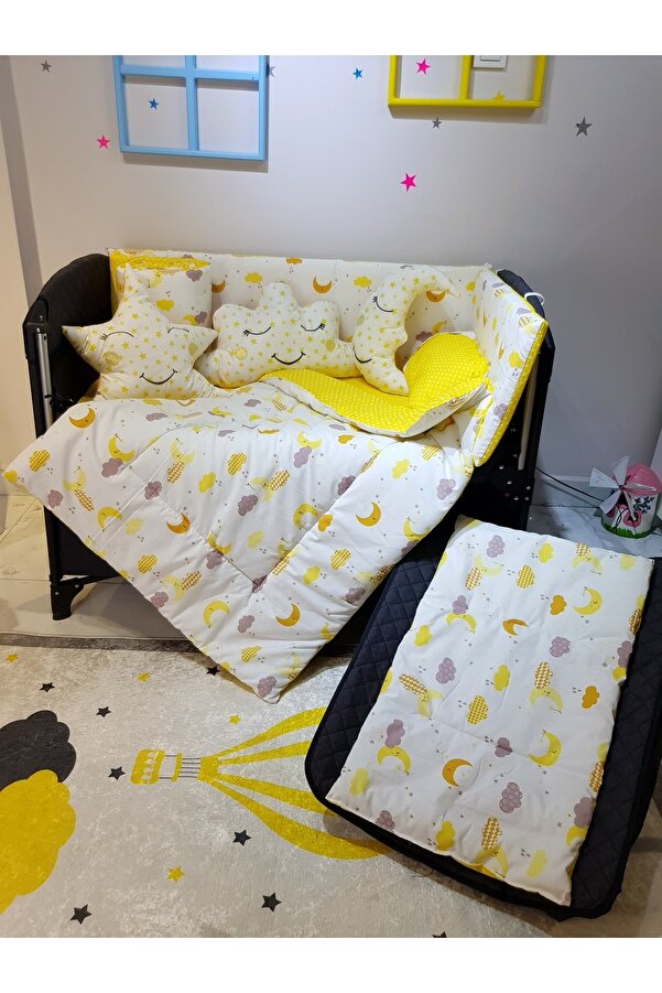 bebek_iklimi 70x110 Park Beşiklere Uyumlu 10 Parça Uyku Seti