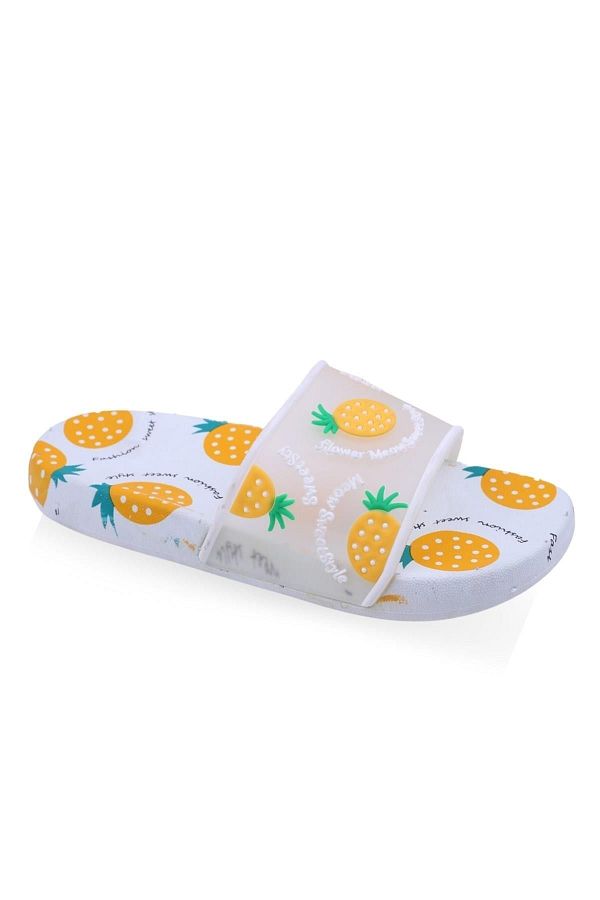 Gezer 13306 Girls Anti Slip Pineapple Sea Beach Pool Bathroom Daily Slippers Trendyol