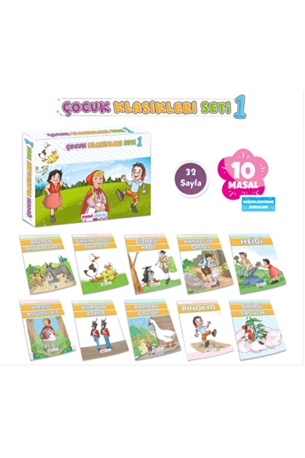 Mavi Deniz Yayınları Mavideniz 2. Ve 3. Sınıf Dünya Çocuk Klasikleri-1 Hikaye Seti 10 Kitap