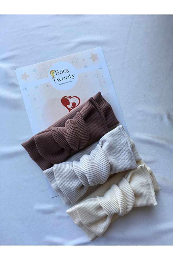 Baby Tweety 3'lü El Yapımı Ribana Kız Bebek Bandana