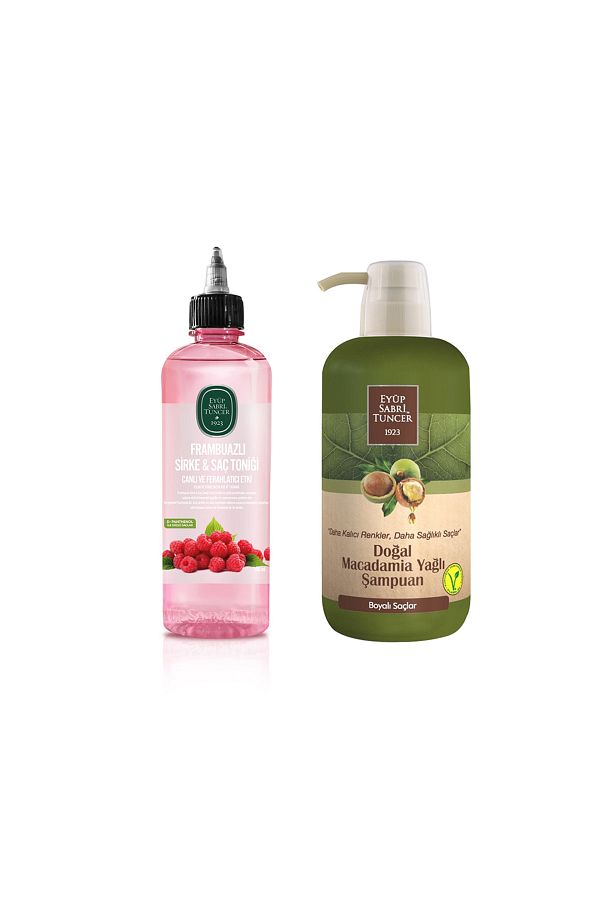 Eyüp Sabri Tuncer-500 ml Raspberry Vinegar and 600 ml Natural Macadamia Oil Shampoo Set 1