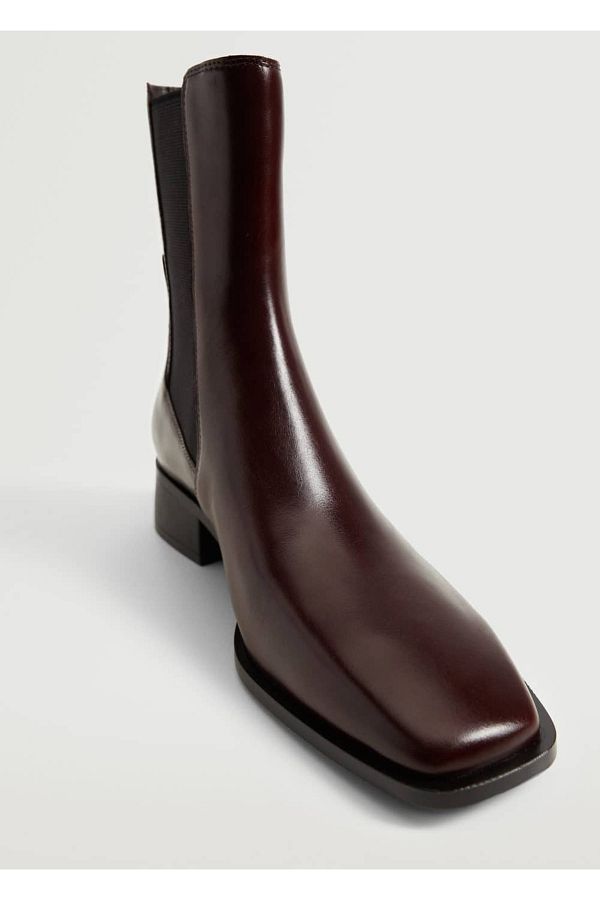 Mango burgundy boots online