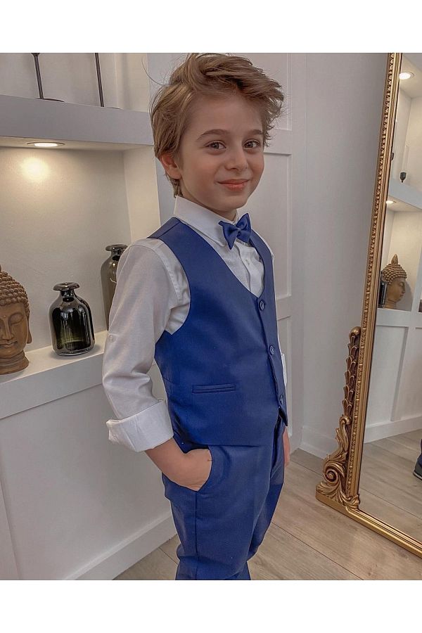 Navy blue vest and pants on sale