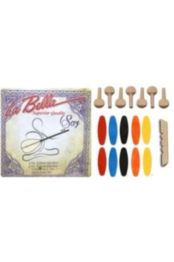 Labella-Şenses Music - La Bella Long Handle 0.20 Binding Wire + 7 Twists + 10 Thread + Threshold Professional Set 1