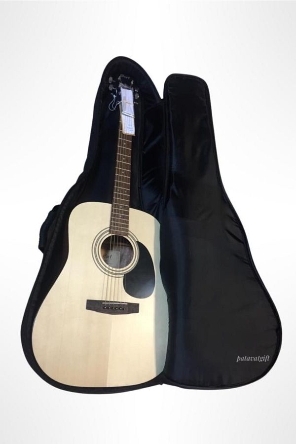Patavat-Acoustic Guitar Bag Case Quality with Protected Inside Black Color with Plectrums Gift 1