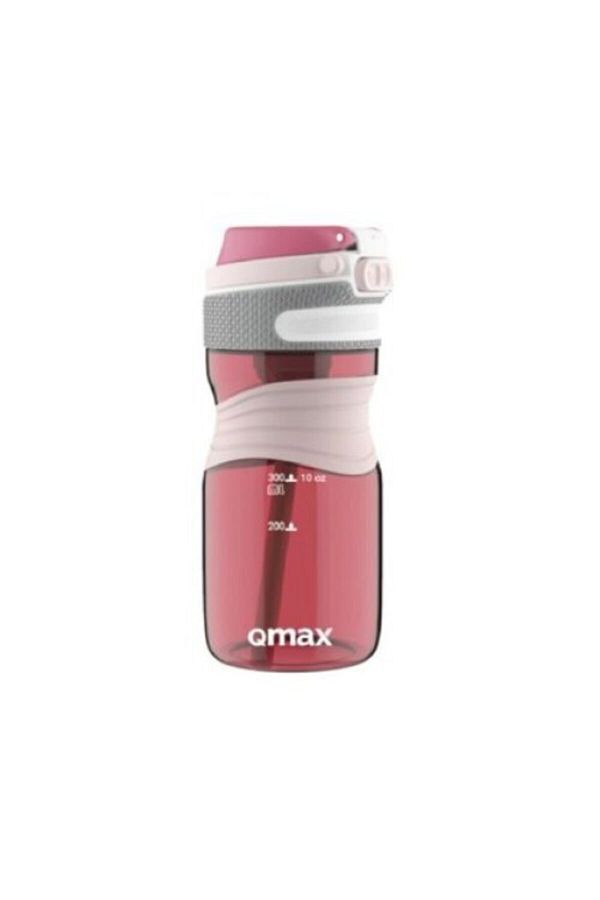 Qmax-450 Ml Tritan Water Flask No Odor Bpa Free Sports Flask with Straw Red Qx02-2 1