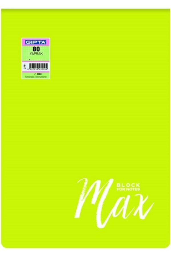 Gıpta-Max Block A6 Wire Stitched Pp Cover Memo Pad (notepad) 80 Sheets Checkered (Pack of 36) 2795 1