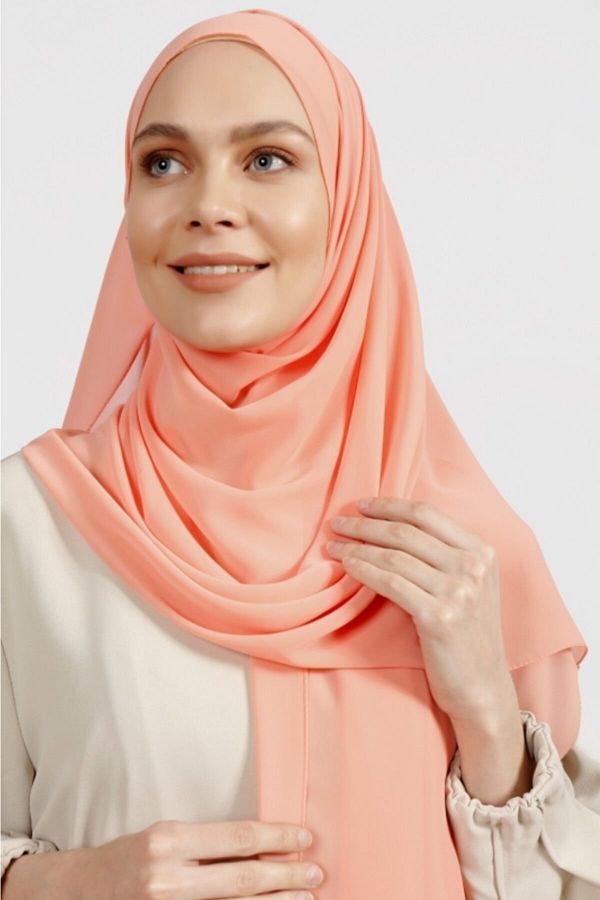 Differenza-كريب شيفون شال سلمون 1