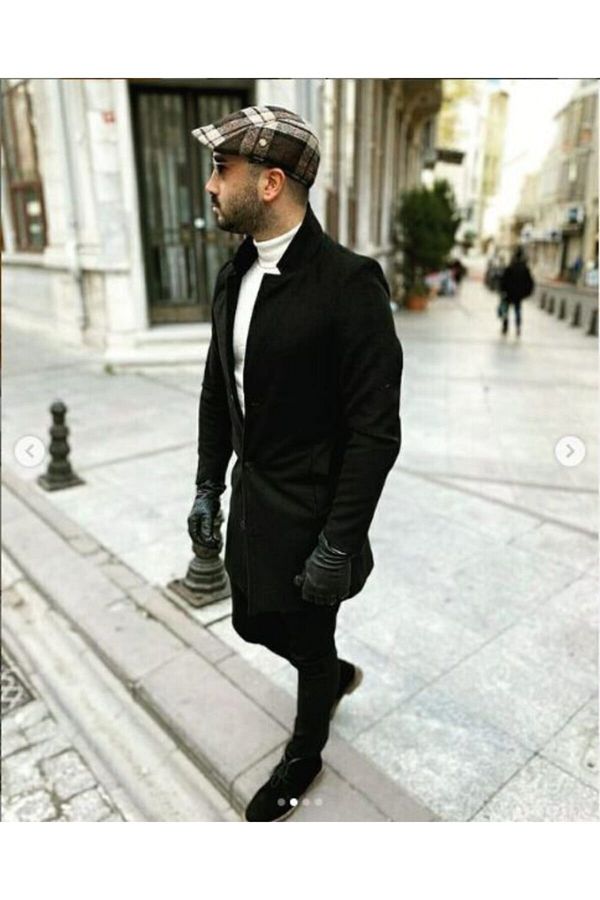 tom ross Men s Italian Style Stitched Coat Stand Collar Slim Fit Narrow Cut Mntkbn 1505 Trendyol