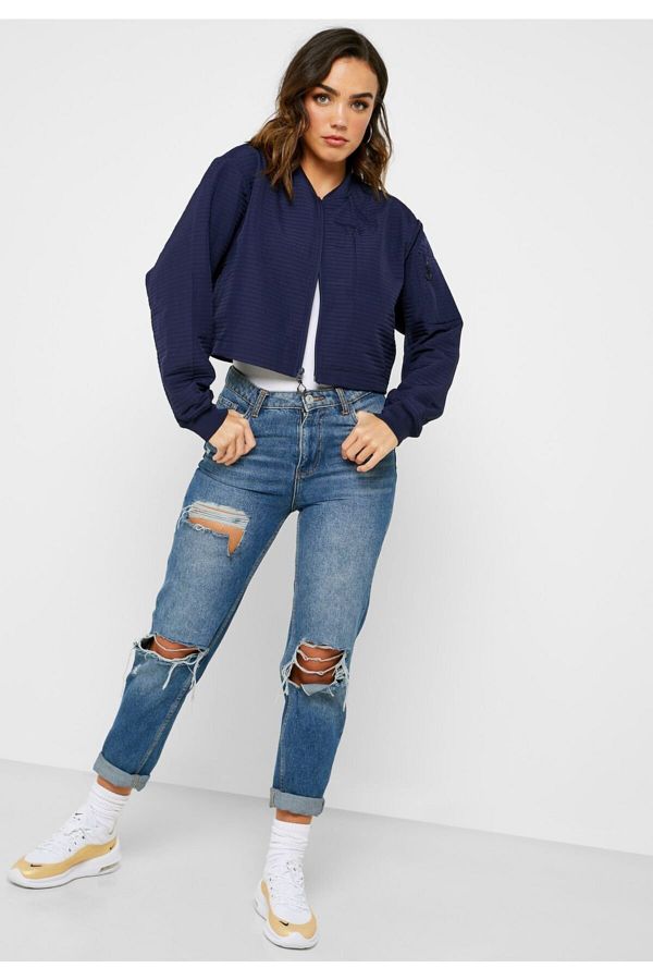 Nike Women s Navy Blue Sportswear Tech Pack City Ready Bomber Jacket Bv4741 498 Trendyol