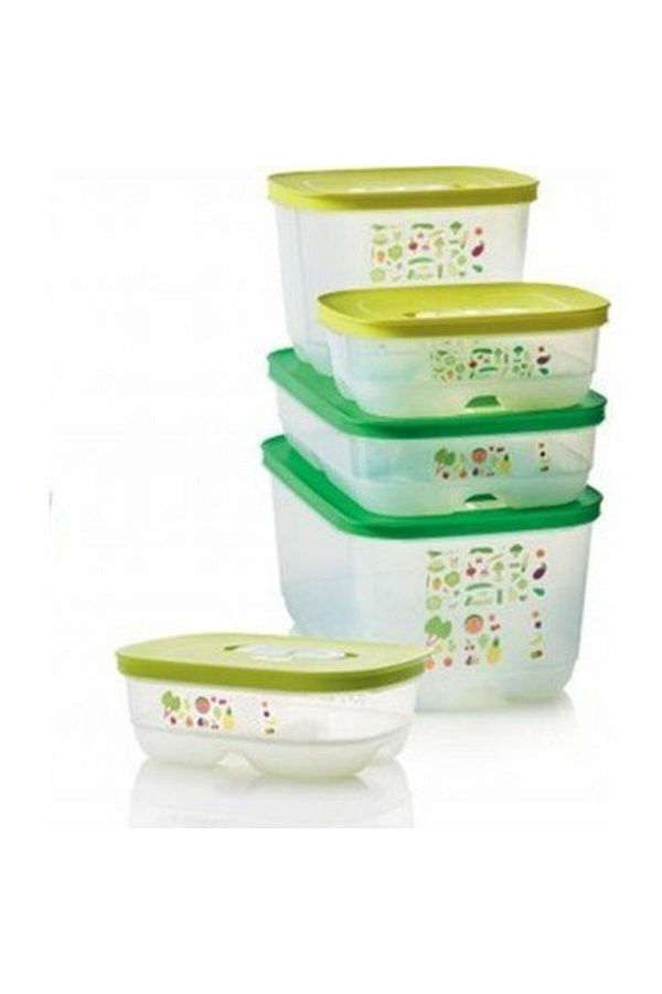 Tupperware-Greenhouse Set of 5 - 4.4 Lt X 1 - 1.8 Lt Rectangular X 1- 1.8 Lt Square X 1 - 800 Ml X 2 1