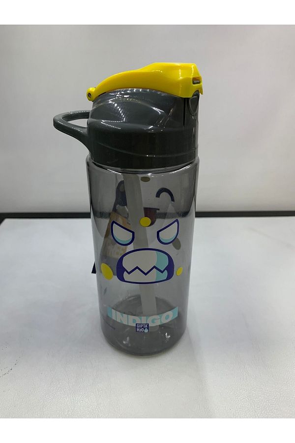 Gıpta-Indigo Tritan Patterned Flask with Straw 500 Cc 4 1