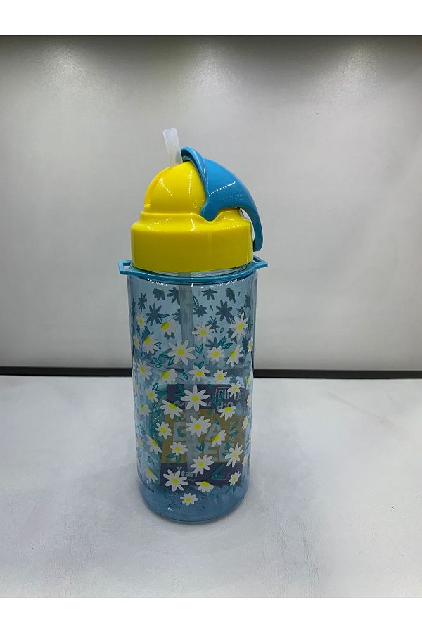 Gıpta-Crystal Tritan Patterned Flask with Straw 500 Cc 1 1