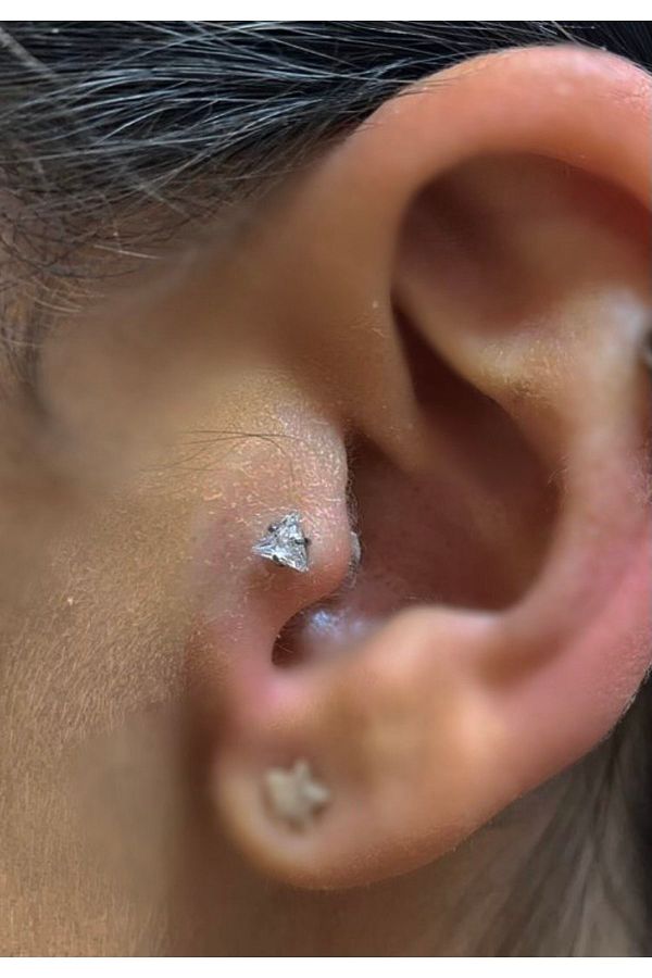 Triangle cartilage piercing cheap