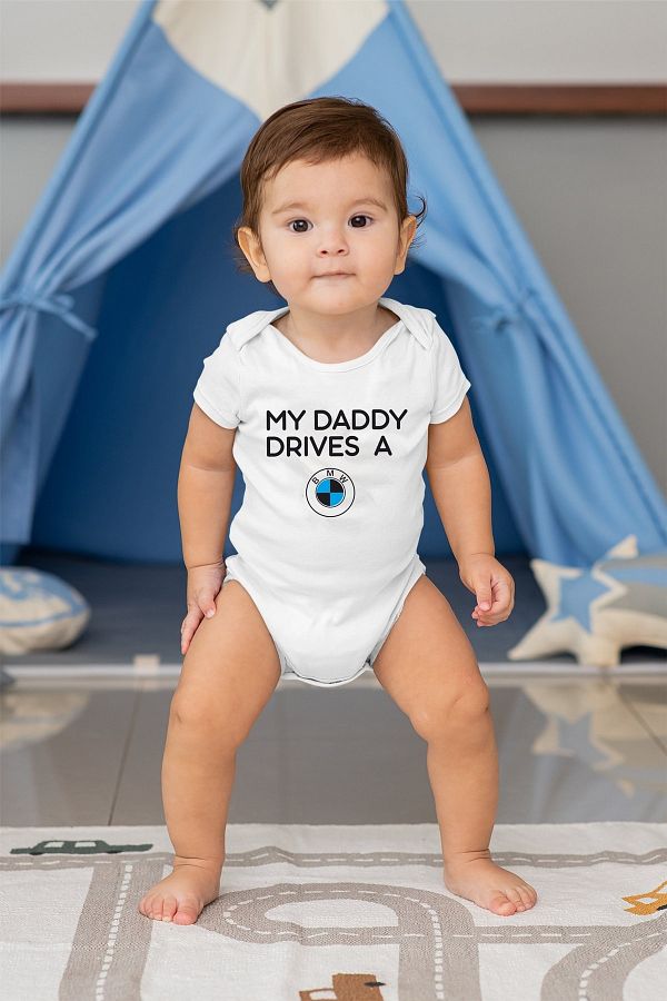 venusdijital My Daddy Drives A Bmw White Baby Body Zib n Trendyol