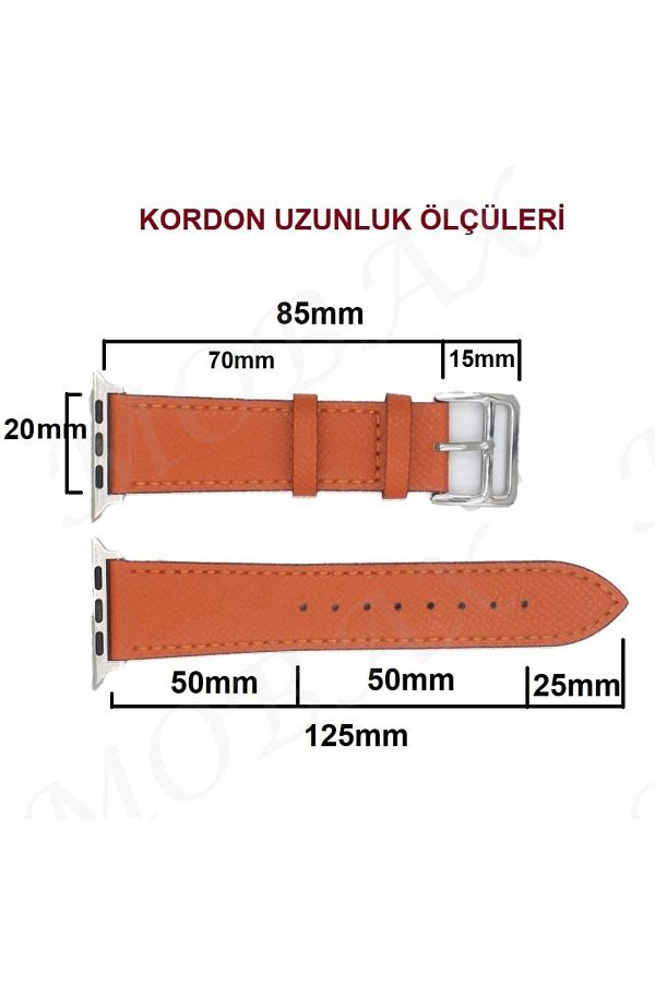 UnDePlus Samsung Galaxy Watch Active 2 40mm 44mm Band Leather Hermes Band 20mm Trendyol