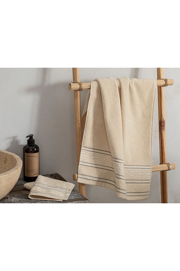 English Home-Natural Dots Prosop De Fa? Din Bumbac 50x70cm Bej 1