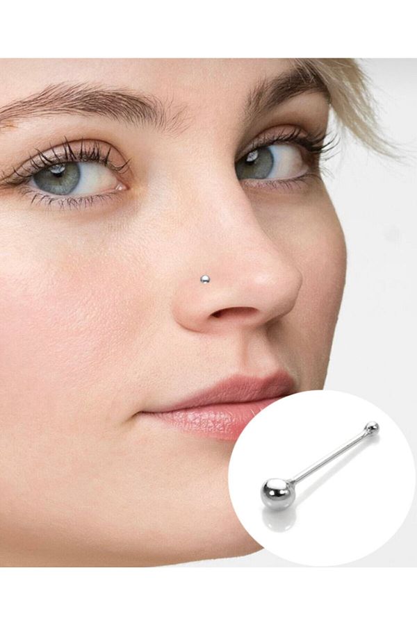ACCESSORIES WORLD 316l Silver Color Nose Piercing Speed Trendyol