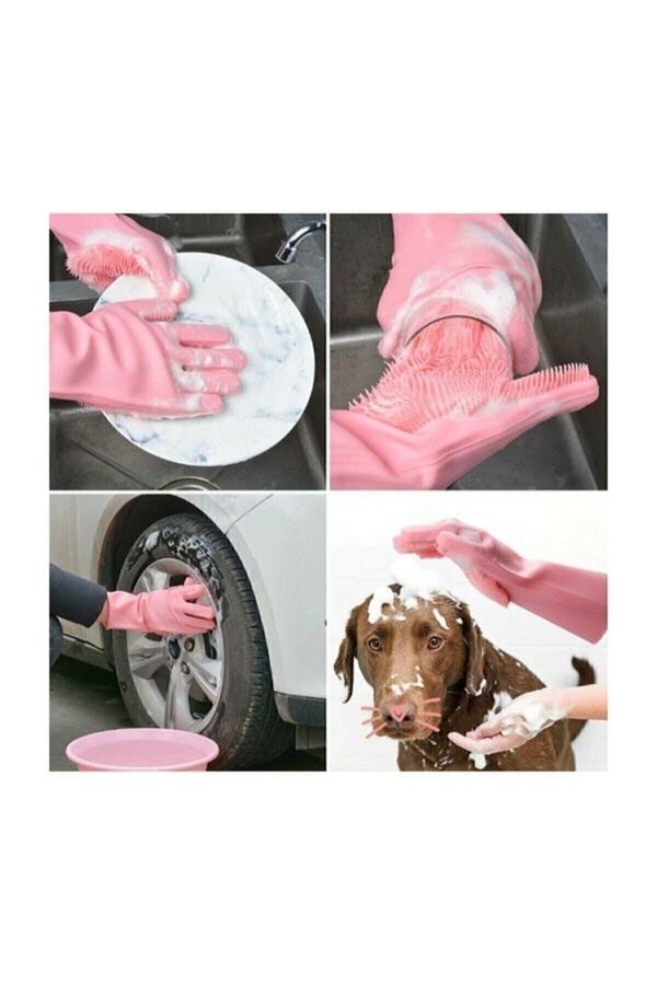DEMİRHAN İTHALAT-Magic Dish Glove Kitchen Bathroom Cleaning Brush Auto Home Work 1