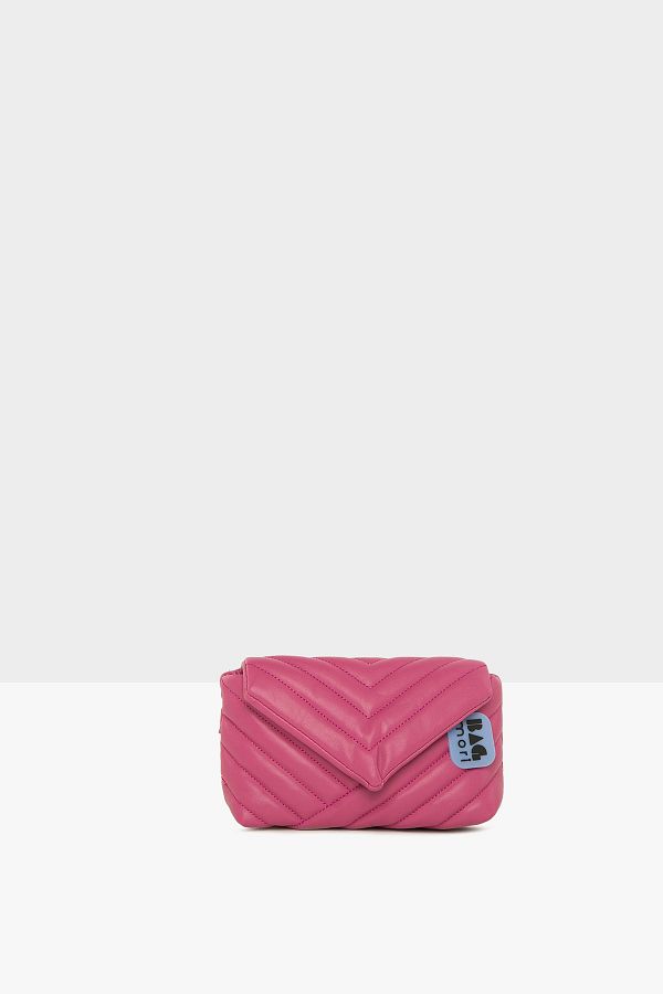 Bagmori-Fuchsia Women's Mini V Embroidered Bag M000007237 1