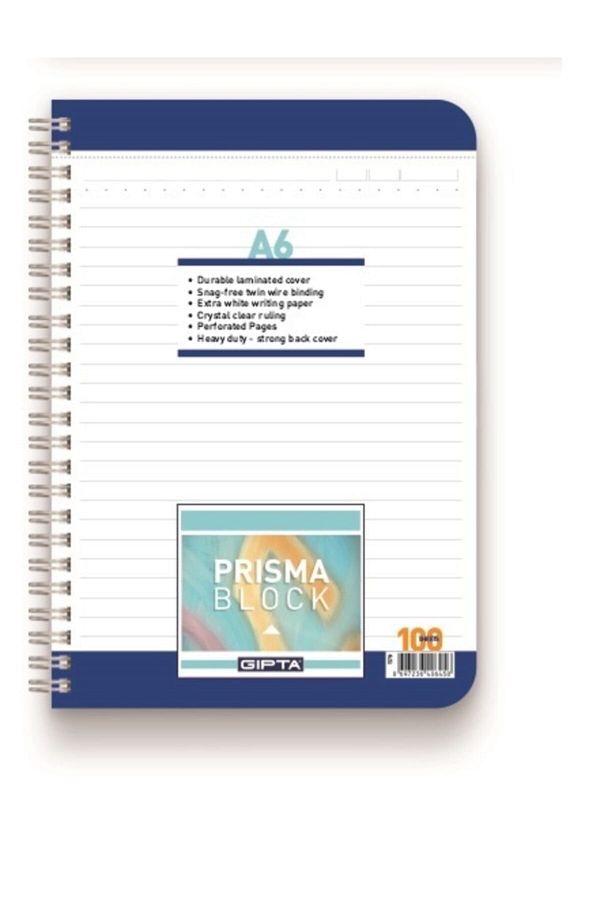 Gıpta-Prisma A6 Spiral Cardboard Cover Memo Pad (notepad) 100 Sheets Checked (Pack of 24) 1