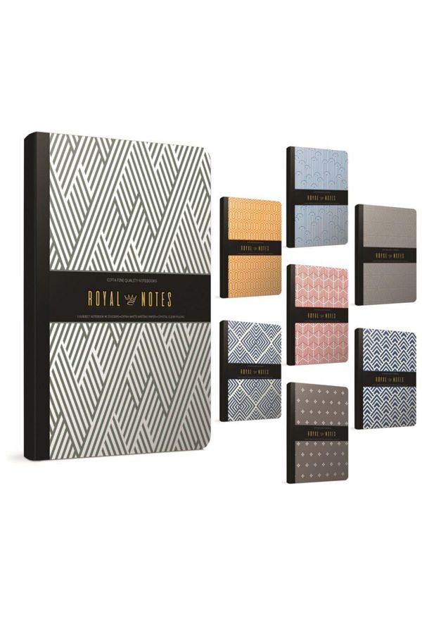 Gıpta-Royal Notes Hard Cover Notepad with 3 Separators 20x28cm 120 Sheets Checked (Pack of 3) 1